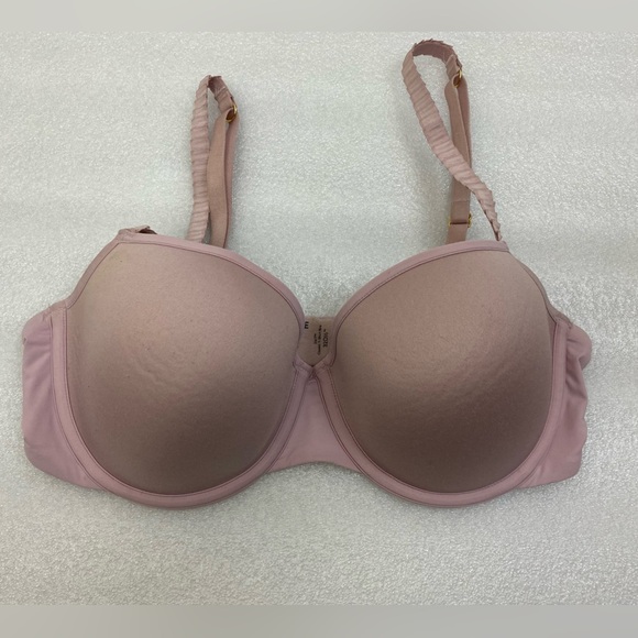 THIRDLOVE Pink Cream Tan Brown Lace Bra size 32 D 1/2 - Picture 1 of 9